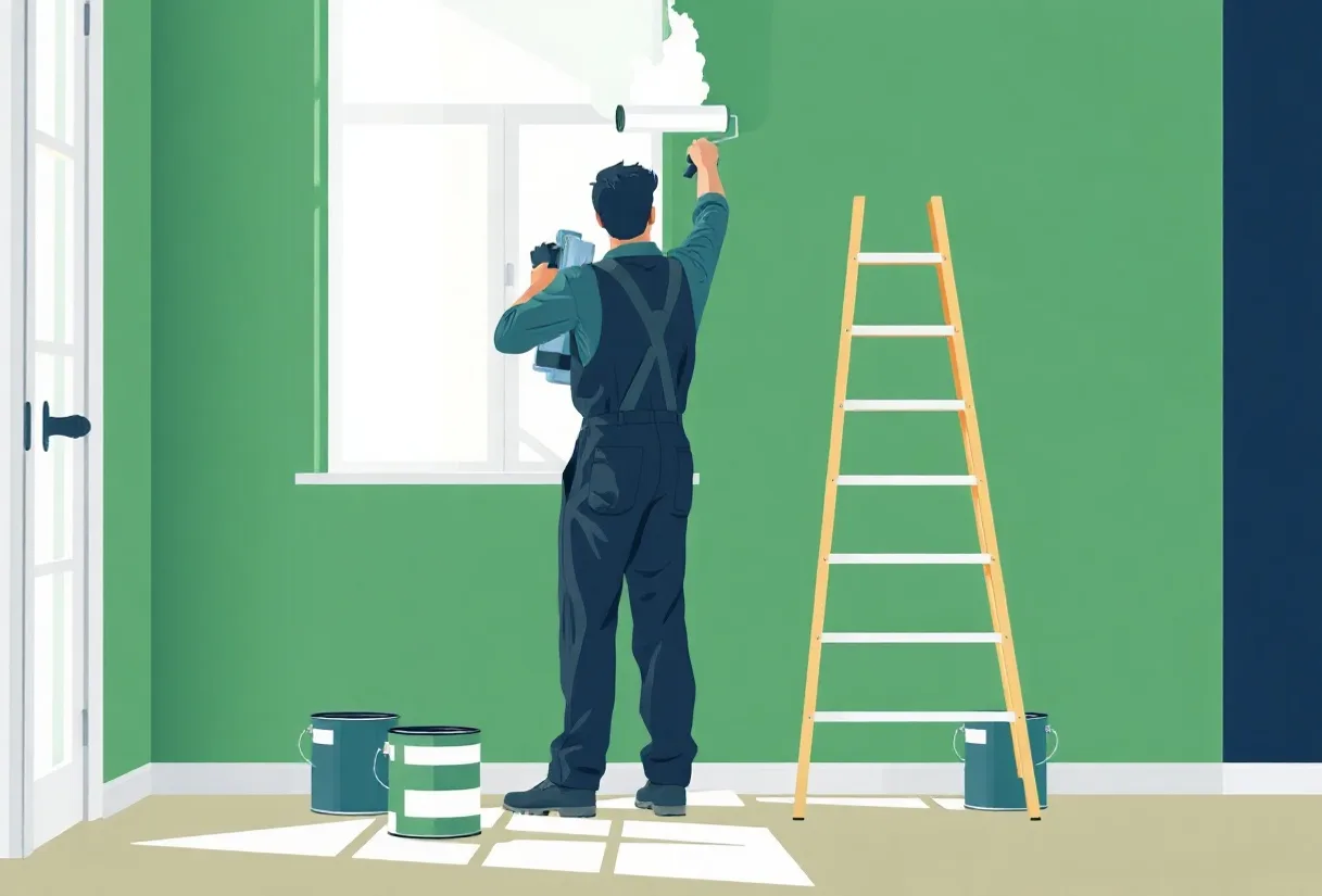 Peintre Compiègne 60200 en intervention sur un chantier